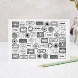 Biscuit collection black and white illustrated blank greeting card