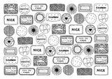 Biscuit collection black and white illustrated blank greeting card