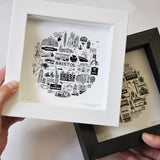 Bristol black and white framed mini-print