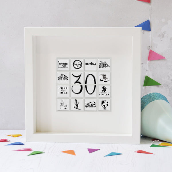 Personalised Birthday Tile Frame - Large