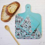 Brighton blue mini chopping board