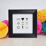 Personalised New Baby 9 Tile Frame - Small