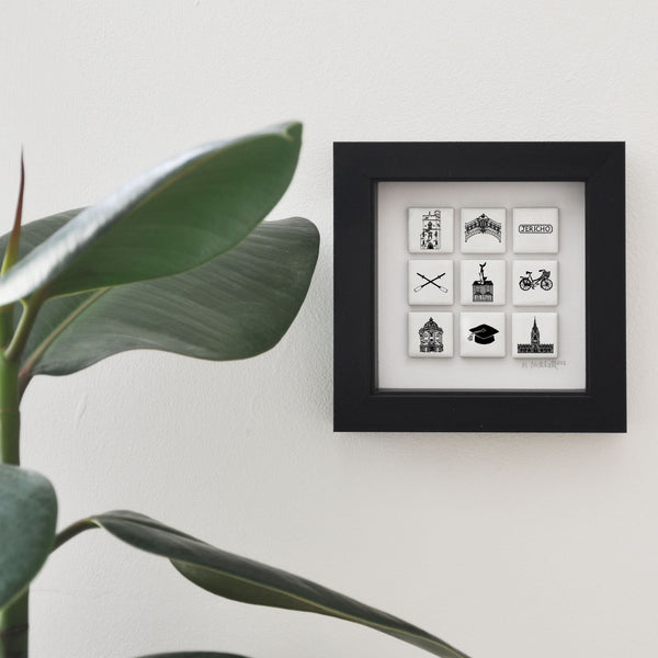 Oxford illustrated wall art - small